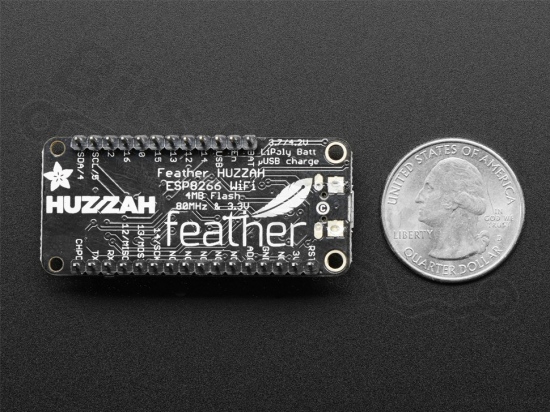 ESP8266 NodeMCU WiFi dev. board - Adafruit Feather HUZZAH + headers